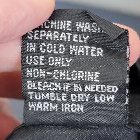 Vintage Y2K Satin Asian Shirt Men Large Black Blue Button Up Casual Short Sleeve - Picture 16 of 16